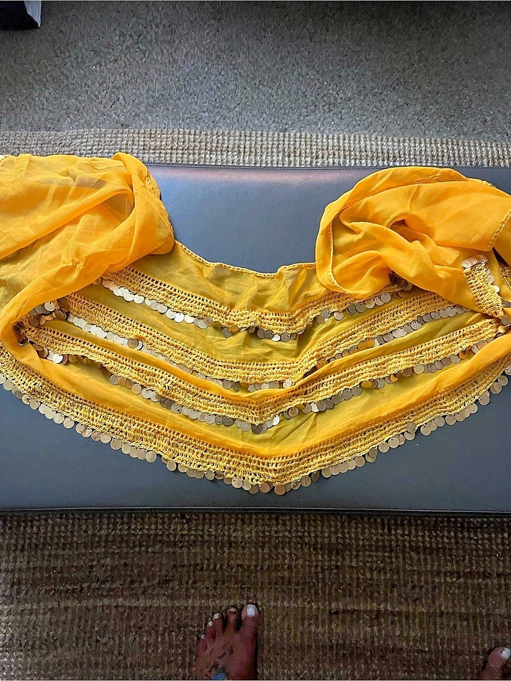 Embellished Yellow Dupatta